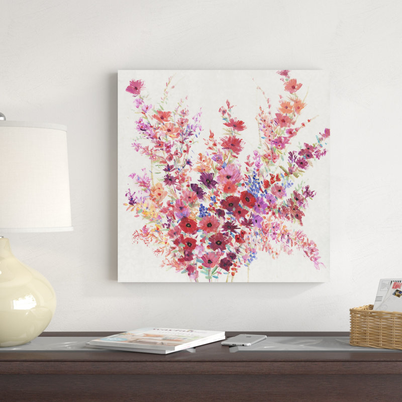 «Flowers on a Vine I» par Timothy O 'Toole - peinture sur toile tendue, H 20 po x l 20 po