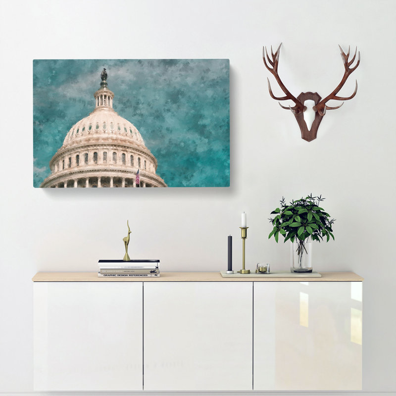 Capitol Hill White House - Wrapped Canvas Painting, 35cm H x 50cm W x 3cm D