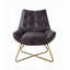 Chaise d'appoint en cuir fleur 31 po