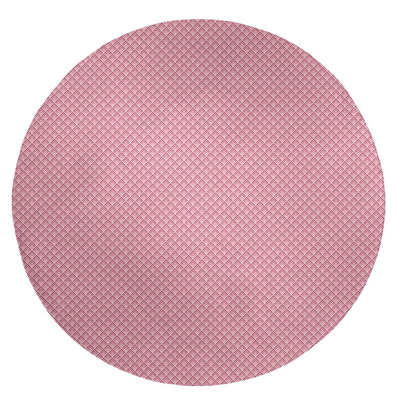 Tapis de zone rose dégradé géométrique classic, Rond 5 pi