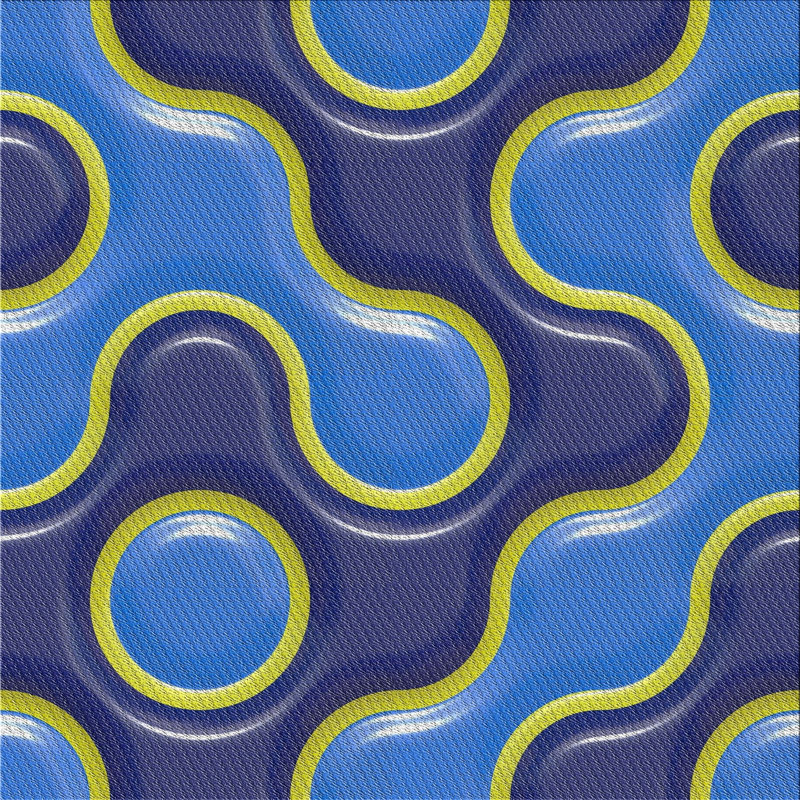 Abstract Indoor Rug, Square 5'