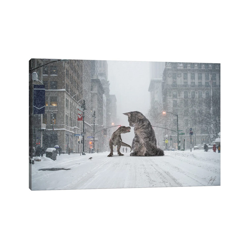 Flirting 1 Piece Wrapped Canvas Wall Art, 20.32 cm H x 30.48 cm W