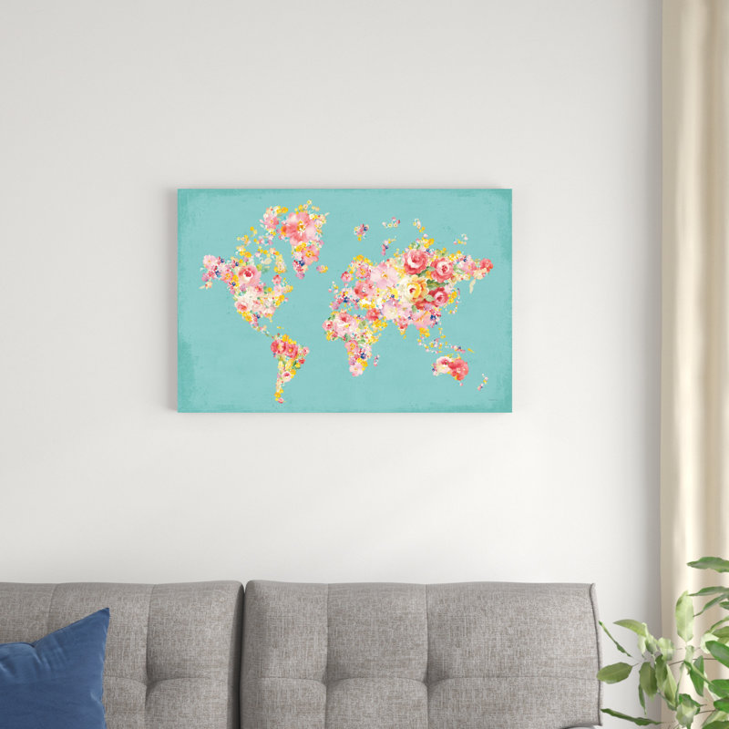 Midsummer World Turquoise, H 20 po x l 30 po