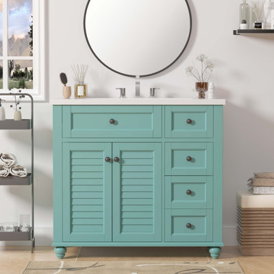Meuble-lavabo simple avec plateau 35,4 Keiandra