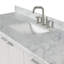 Meuble-lavabo simple en bois massif 60 po avec lavabo rectangulaire en marbre blanc de Carrare Haun-120450964-120450960-120450967