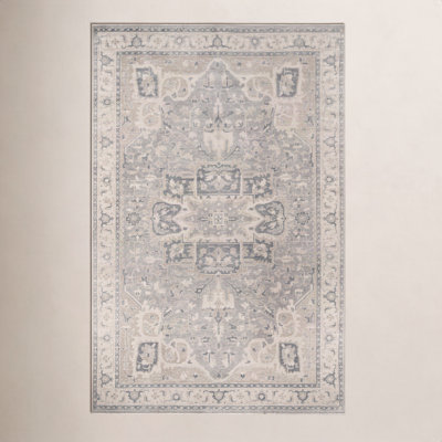 Lucy Gray Hand-Knotted Wool Oriental Rug