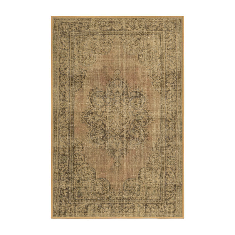 Tapis brun traditionnel Traditional 3553, Rectangle 7 pi x 10 pi