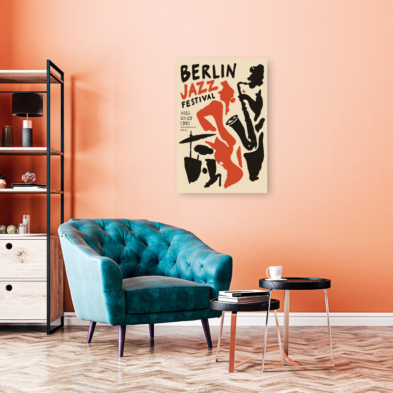 Affiche du Festival de jazz de Berlin - Art mural rétro, 36" H x 24" W