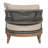 Hareton Patio Chair in Eucalyptus Wood with Gray Rope and Taupe Olefin Cushions
