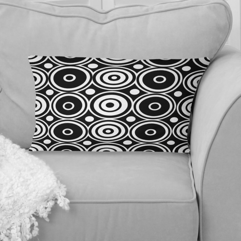 Coussin lombaire blanc Mid-Century