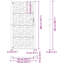 Barrière de jardin vidaXL noire 105 x 205 cm-113055252-113055255