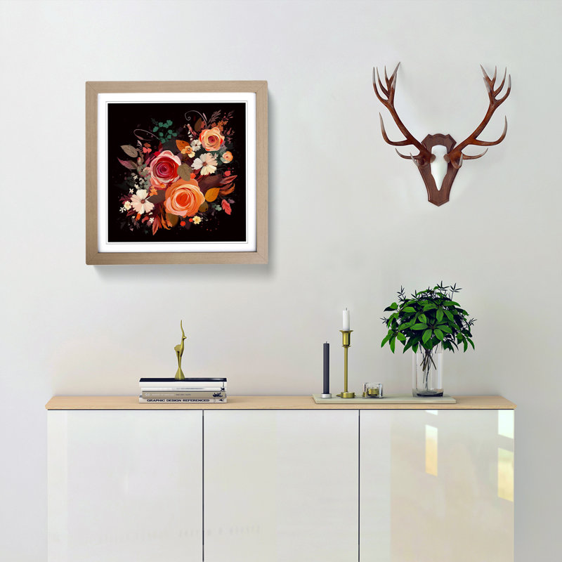 Single Picture Frame Print on Wood, Oak
