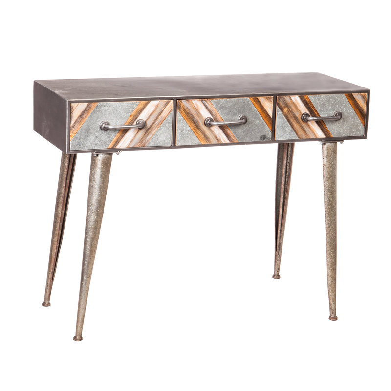 Console en métal et bois hall Clive