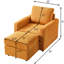 Chaise longue moderne en velours côtelé jaune, fauteuil confortable pour le salon, canapé d'angle décontracté, réglable et lavable, large