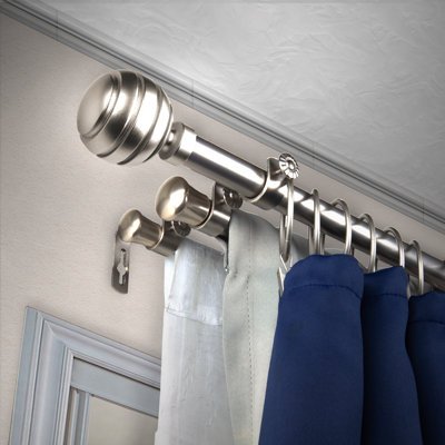 Ensemble de tringle à rideaux réglable 0,81 "Shel