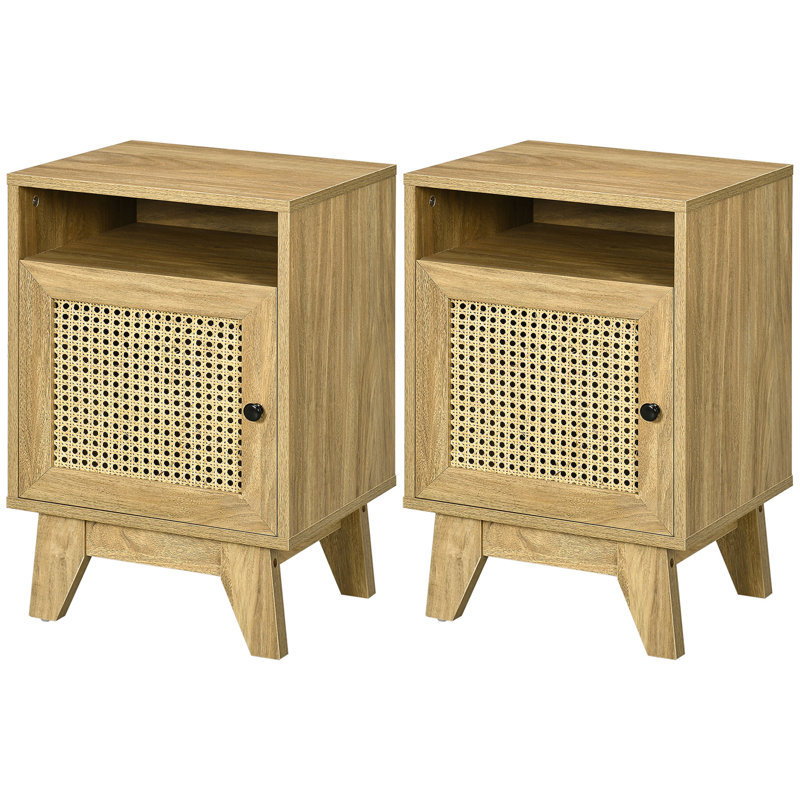 Mullica 39cm W Manufactured Wood Bedside Table