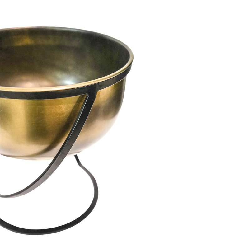 Kensington Metal Planter on Stand, 30cm H x 28cm W x 28cm D