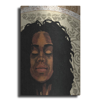 Art mural en métal luxueux «Expressions 1» par Alonzo Saunders, 16 po x 24 po
