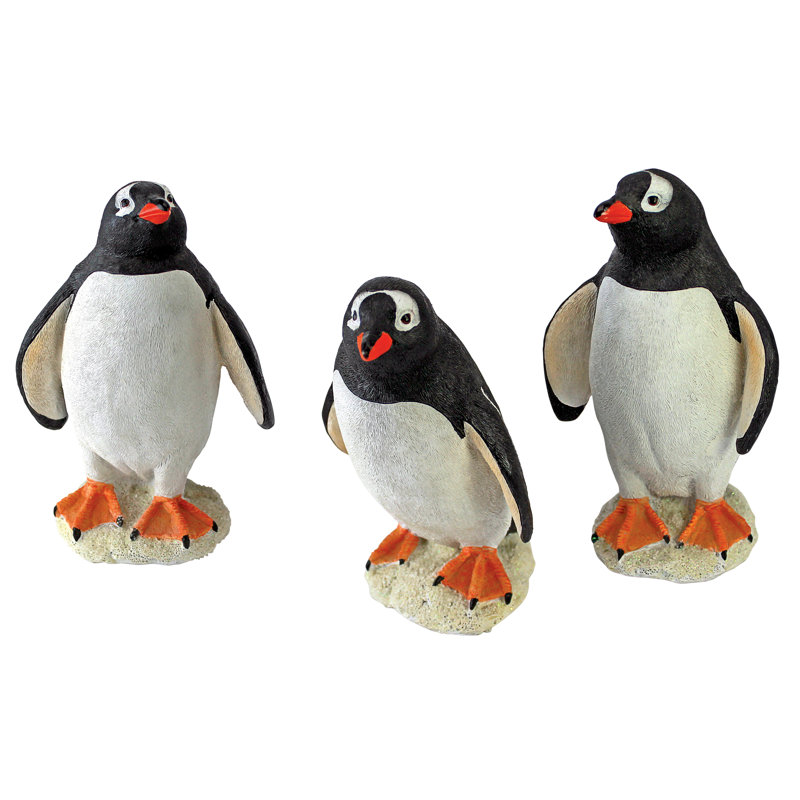 Ensemble de 3 statues bébé pingouin