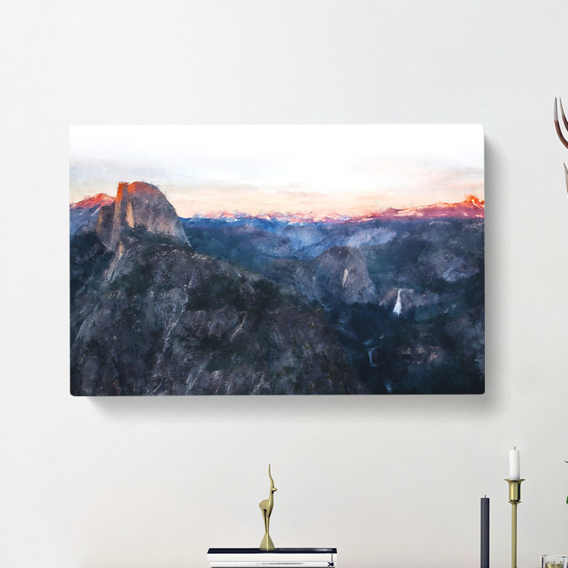 Half Dome Falls - Wrapped Canvas Painting, 35cm H x 50cm W x 3cm D