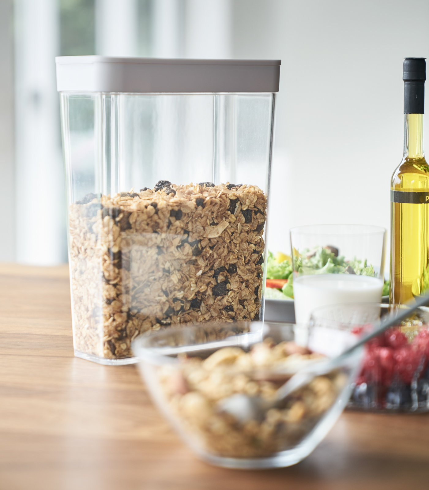 Yamazaki Home Dry Food Storage Container With Sliding Lid , Cereal