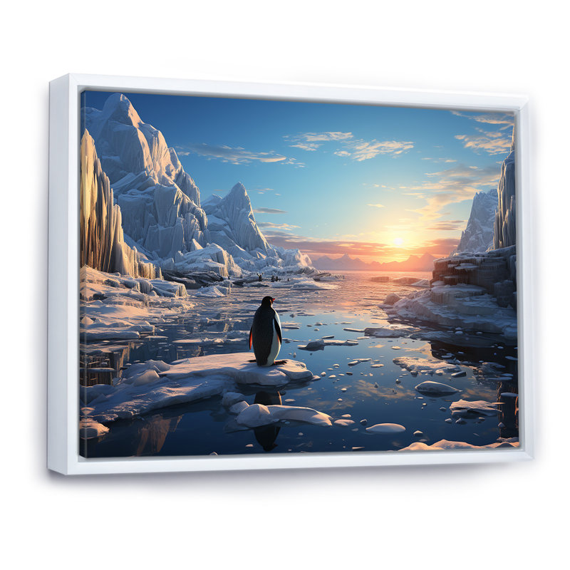 Pionniers des neiges, Cadre flottant blanc, H 12 po x l 20 po x P 1 po