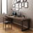 Nut-brown+Black Rectangular Solid Wood+Iron desks-1372761562