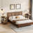 3-Tier Farmhouse End Table Narrow Sofa Side Table