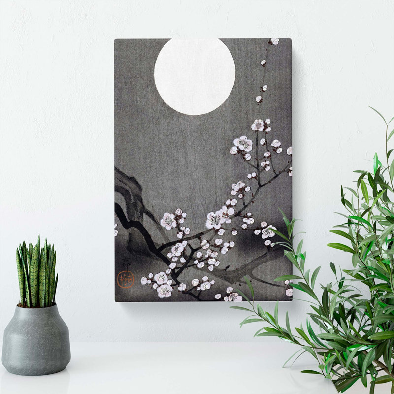 Blooming Plum Blossom by Ohara Koson - Wrapped Canvas, 50cm H x 35cm W x 3cm D