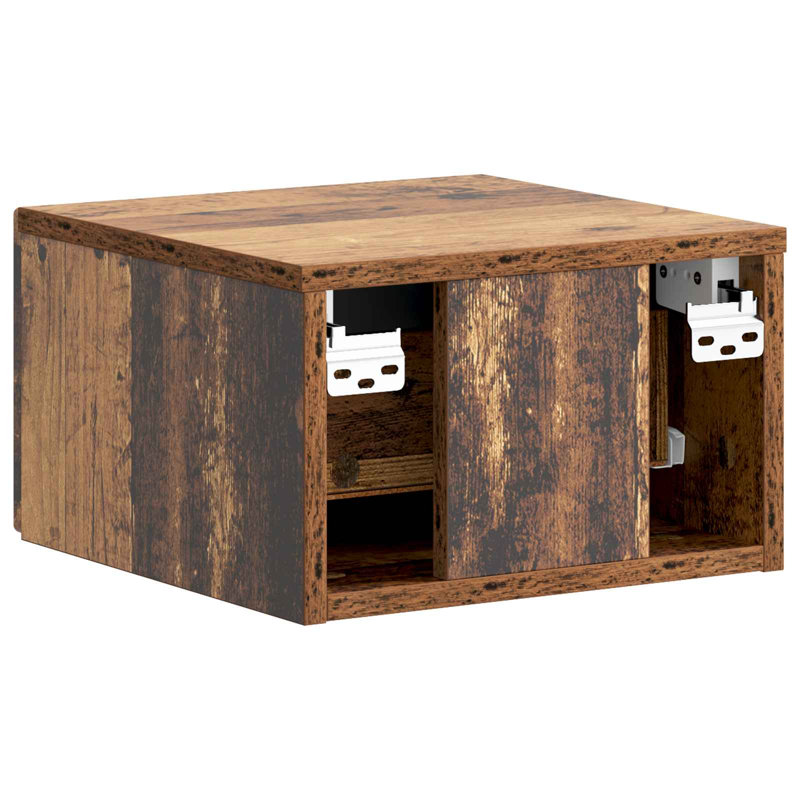 34.5cm W Manufactured Wood Bedside Table, Old Wood