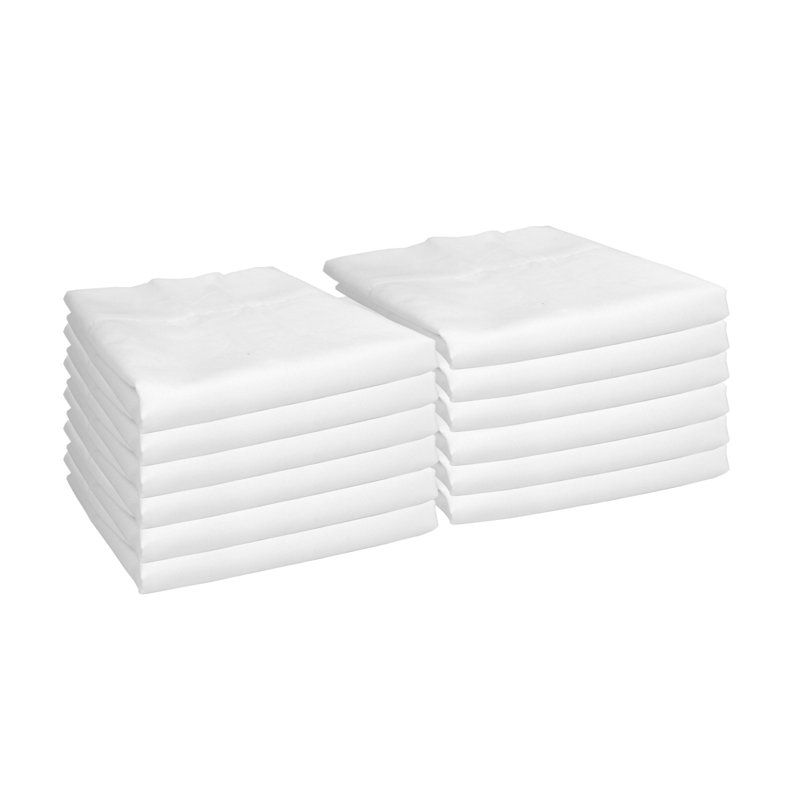 Arkwright Soft Cotton Blend 200 Thread Count Pillowcases - Pack of 12, King Pillowcase