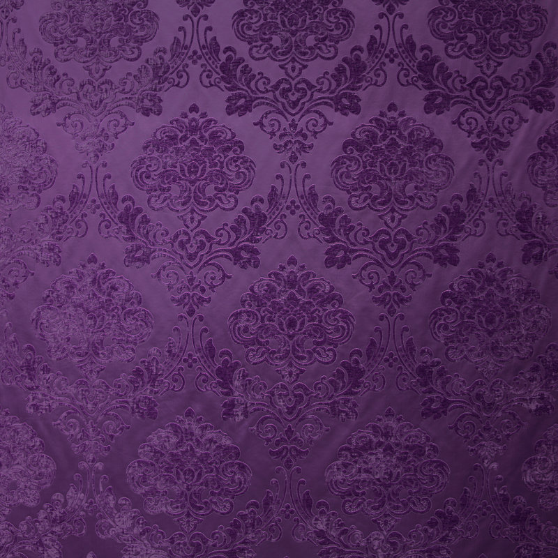 Tonal Damask Chenille | Casino Fabric, Plum