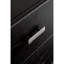 Commode d'appoint rétro en acier inoxydable noir
