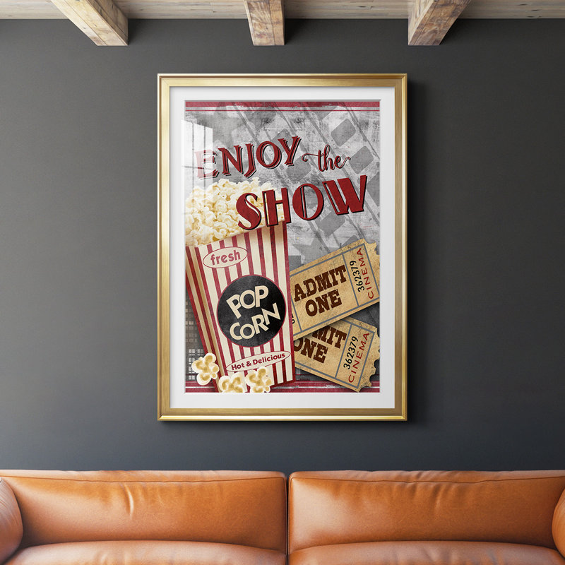 " Movie Night I ", Gold, 42.5" H x 30.5" W