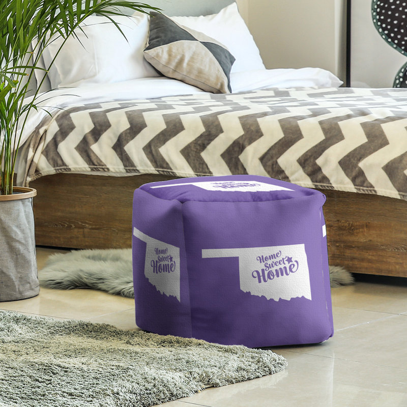 Repose-pieds à cubes tulsa doux home, Mauve