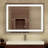 HOMCOM 32" X 24'' LED Illuminated Bathroom Mirror, Wall Mounted Vanity Mirror With Dimmable Memory Touch, Waterproof, Horizontally Or Vertically, Silver