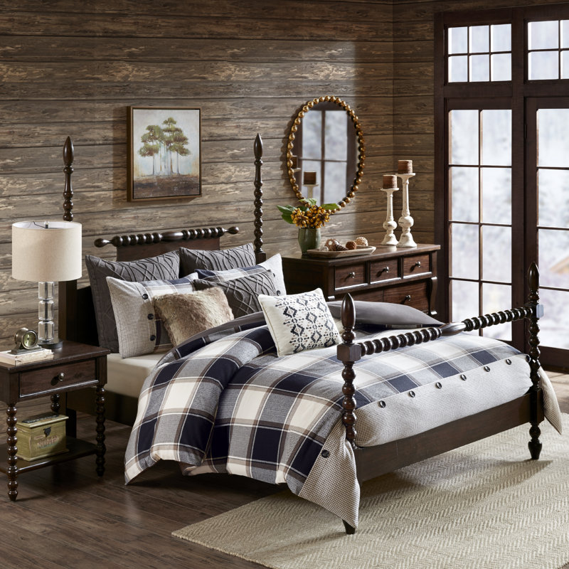 Urban Cabin Cotton Jacquard Luxury Comforter Set, King Comforter + 8 Additional Pieces, Grey