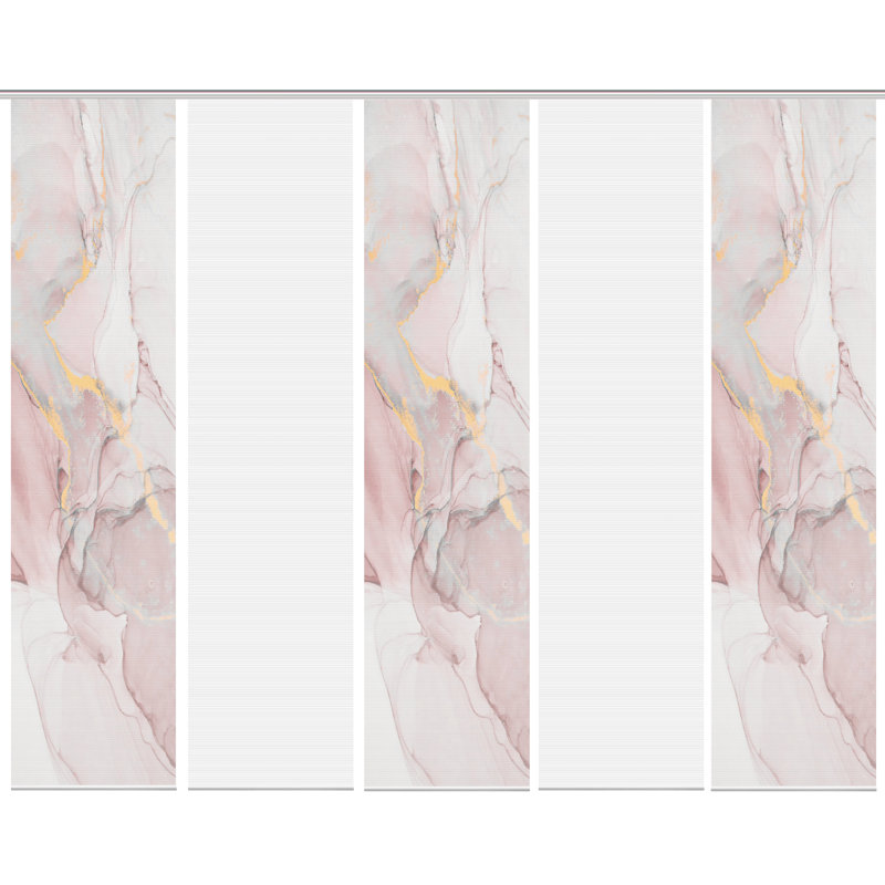 Pelkey Semi Sheer Curtain Panel Pair, Pink
