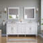 Meuble-lavabo autoportant en bois massif Gamella l 80 po x H 35 po avec comptoir en quartz blanc Carrera résistant aux taches et lavabo double, blanc-1536459233-1500794680