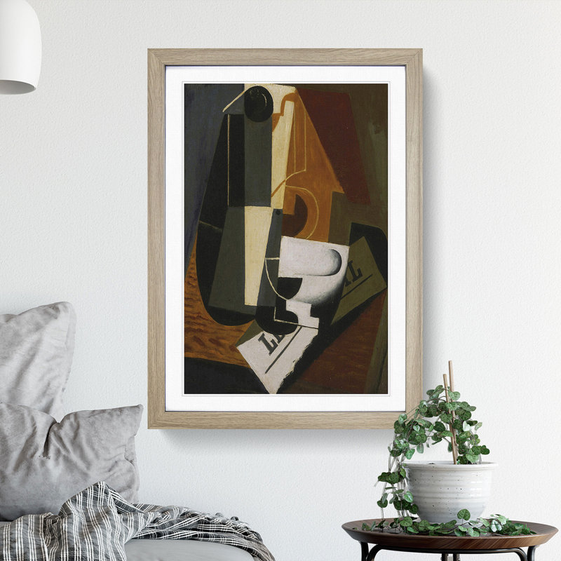 Coffeepot by Juan Gris - Picture Frame Graphic Art, 48cm H x 36cm W x 2cm D, Oak Framed