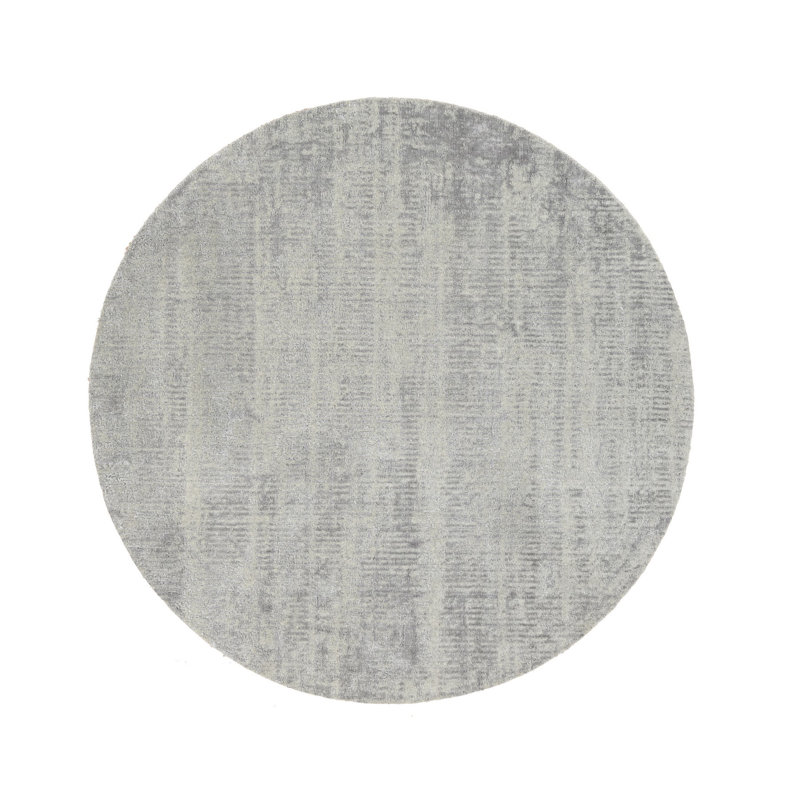 Tapis de style oriental en jacquard tissé à la main en laine et en soie tissé à la main 6 pi x 6 pi 7C74B2A84C5B497BBB8AC7D929931646