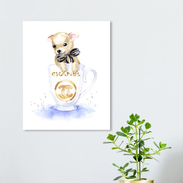 Glam Wall Decor Poster - Labrador Retriever Puppy - Fashion Wall Art -  Luxury Room Decor, Home Decoration - Gift for Dog Lovers, Women, Girls,  Teens 