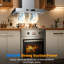 Hotte de cuisine murale à 4 vitesses avec contrôle tactile et capteur de mouvements en acier inoxydable avec 2 lumières DEL-125480979