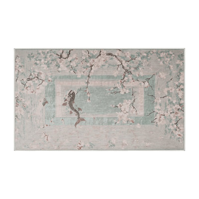 Machine Washable Beige Area Rug