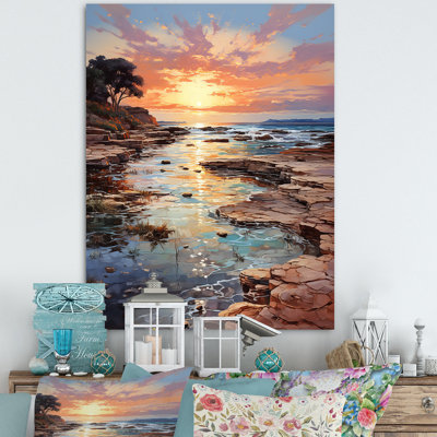 Espagne, coucher de soleil à Ibizas II, reproduction sur toile