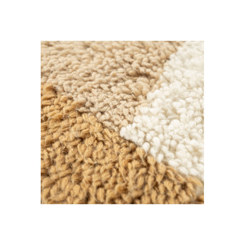 Rug Wool Geometric Area Rug in Brown