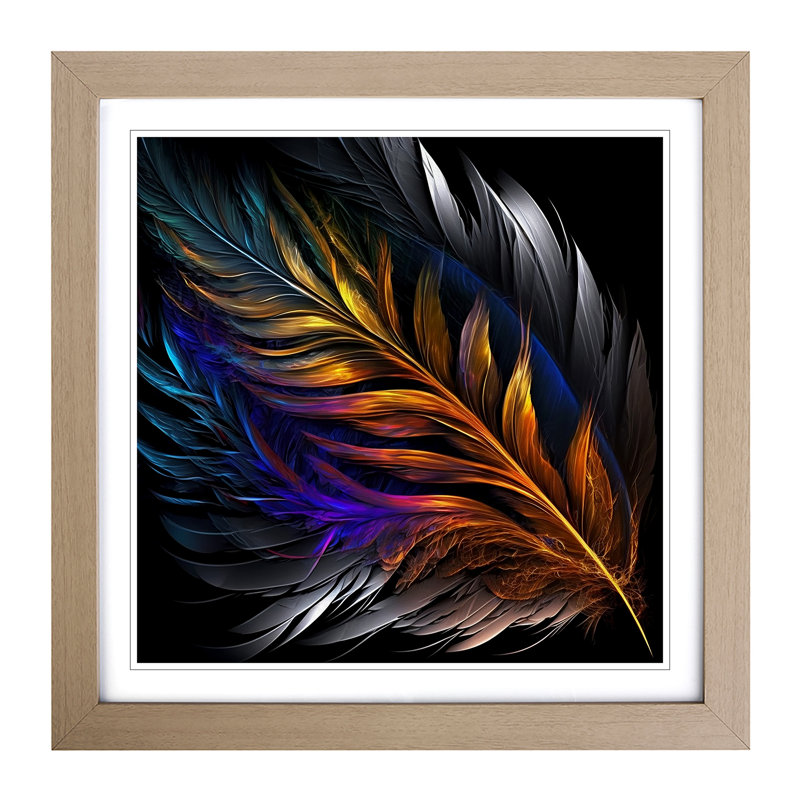 Single Picture Frame Print on Wood, Oak