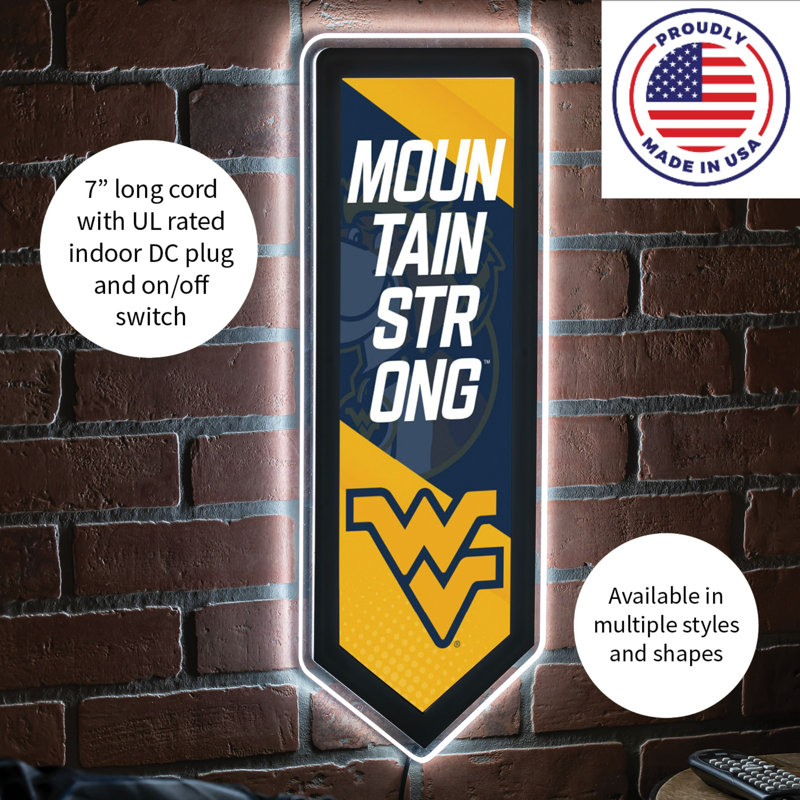 Enseigne murale NCAA Team Pennant, Université du West Virginia