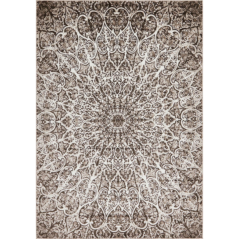 Affleck Abstract Area Rug, Rectangle 2'2" x 3'1", Brown