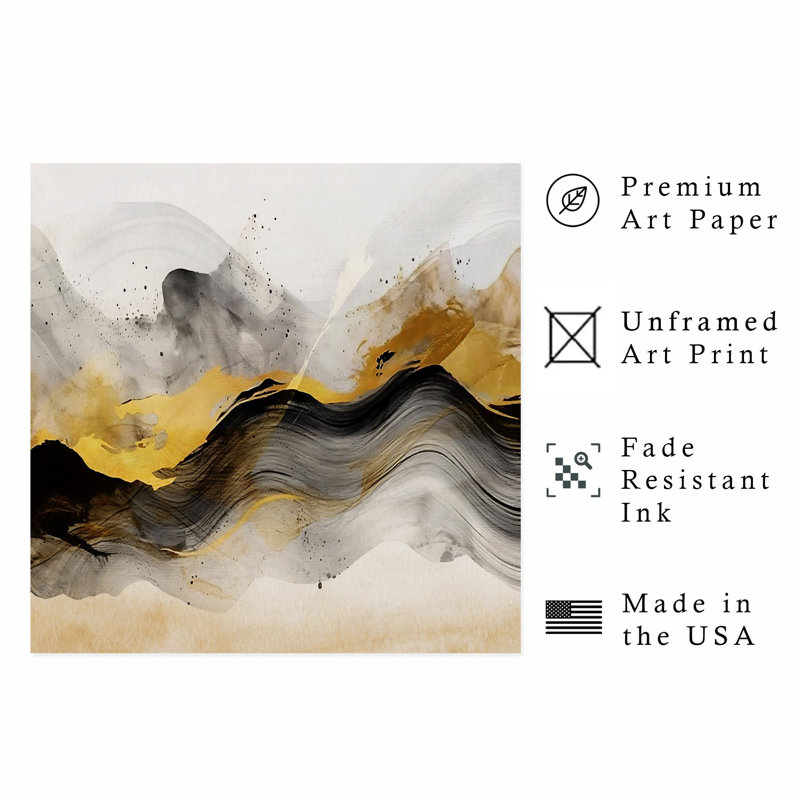 «Abstract Mountain Dream», reproduction d'art moderne sans cadre, H 10 po x l 10 po